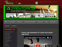 Tablet Screenshot of canyonlakeadventures.com